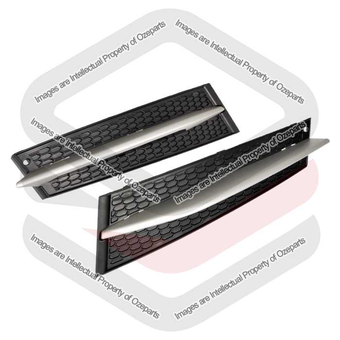 Ozeparts Fits BMW 3 Series E92 E93 LCI 2010~2013 Standard Models | Front Bumper Bar Grille Lower Side Covers Inserts + Moulds | Pair of Left + Right