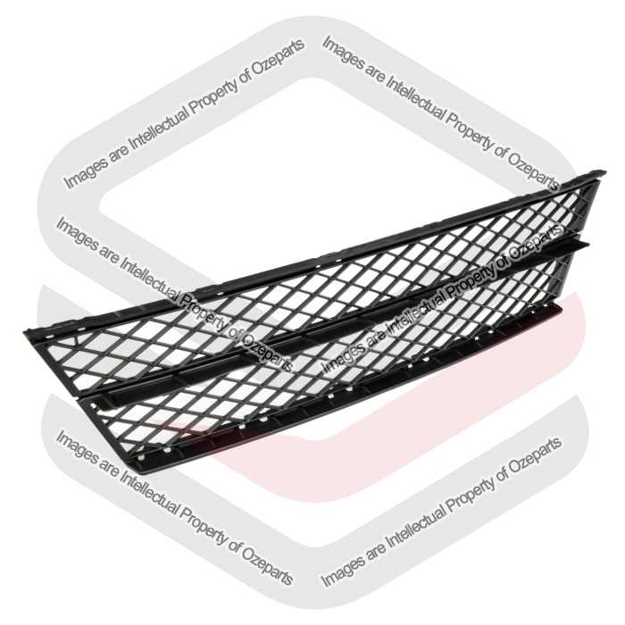 Ozeparts Fits BMW 5 Series E60 E61 LCI Standard 2007~2010 | Front Bumper Bar Grille Lower Grill Insert (Black) | 1 Unit