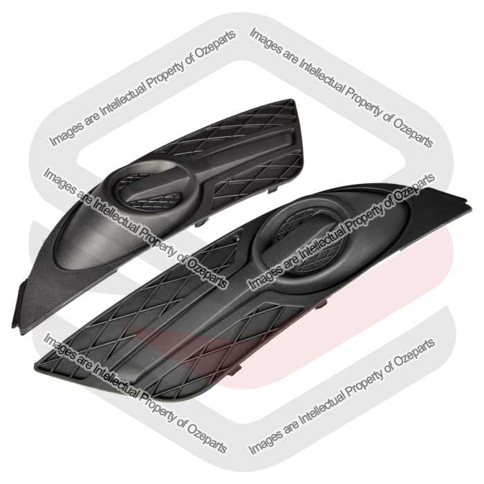 Ozeparts Fits Ford Focus LS LT 2007~2009 Sedan Hatch | Fog Light Lamp Bezels Covers (No Fog Type) | Pair of LH Left (Passenger) + RH Right (Driver)