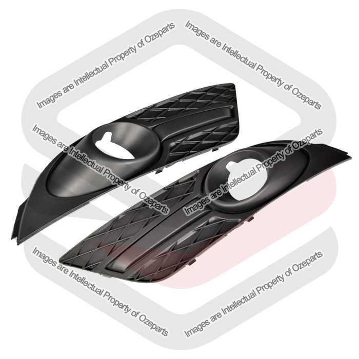 Ozeparts Fits Ford Focus LS LT 2007~2009 Sedan Hatch | Fog Light Lamp Bezels Covers (With Fog Type) | Pair of LH Left (Passenger) + RH Right (Driver)