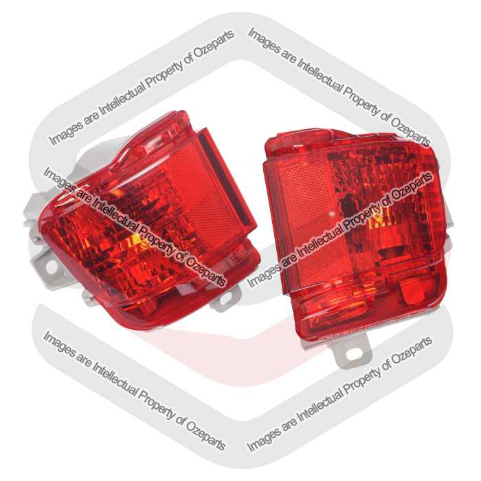 Pair LH+RH Rear Bar Light Reflector For Toyota Landcruiser J200 / J202 2015-2021