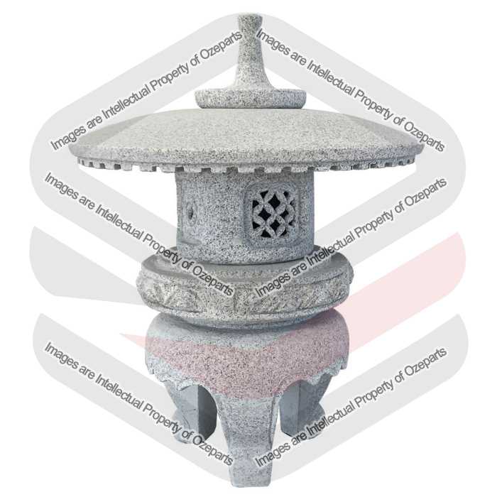 Maru Yukimi Ishidoro 60cm Natural Stone Lantern Japanese Garden Temple Pagoda