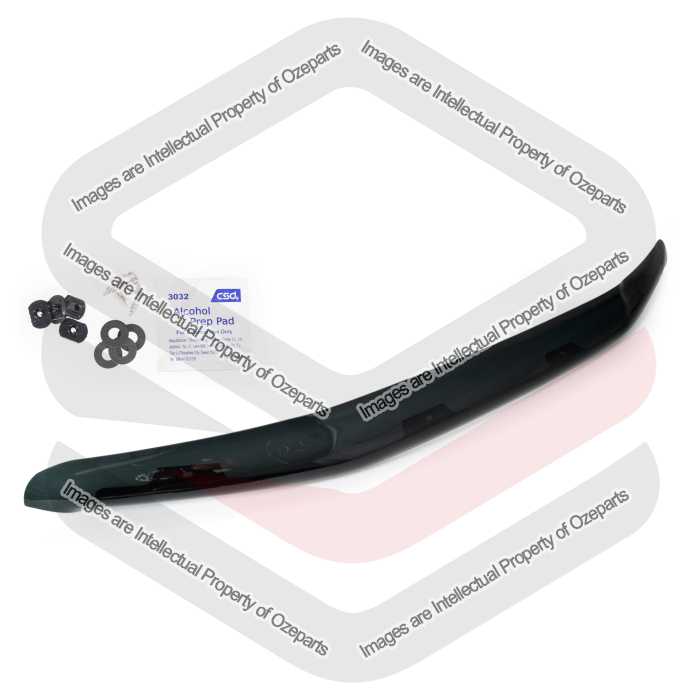 Ozeparts Fits Nissan Navara D40 VSK (Spanish) 2005~2010 Ute / Cab Chassis | Bonnet Protector Hood Deflector Bug Stone Shield Guard (Black) | 1 Unit