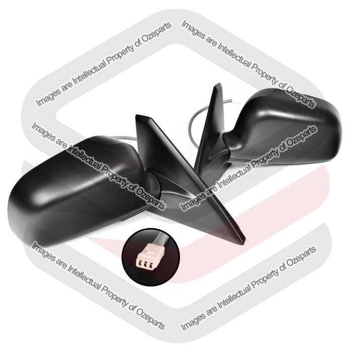 TYC Pair LH+RH Electric Door Mirror For Mitsubishi Lancer CE 3 Door Mirage 96~03