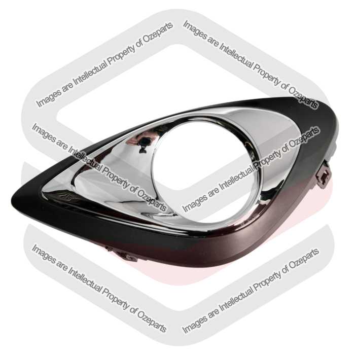 Ozeparts Nissan Micra K13 Series 2 2015~2016 5 Door Hatch | Fog Light Lamp Bezel Cover (Chrome) | LH LHS Left Hand (Passenger Side)