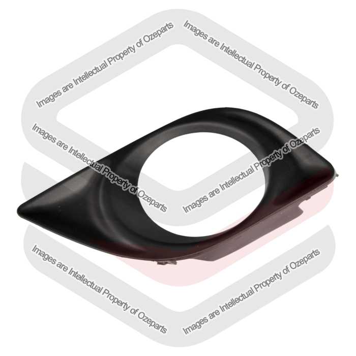 Ozeparts Fits Nissan Almera N17 2012~2013 | Fog Light Lamp Bezel Cover (Black) | LH LHS Left Hand (Passenger Side)