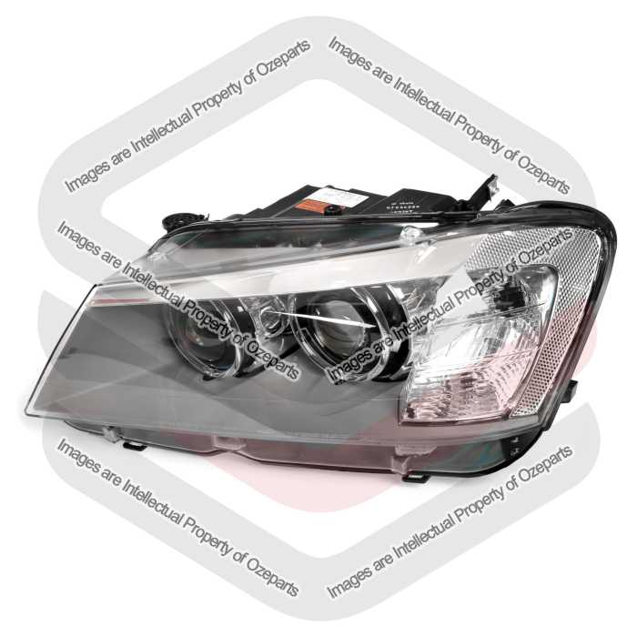 TYC Fits BMW X3 F25 2010~2014 | Headlight Head Light Front Lamp (Xenon, Non Adaptive) | LH LHS Hand (Passenger Side)