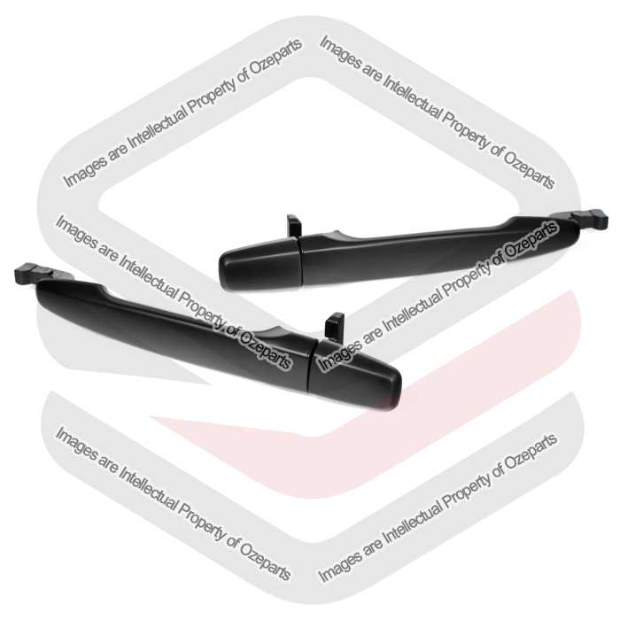 Door Handle Outer (Black)  Rear (SET LH+RH)