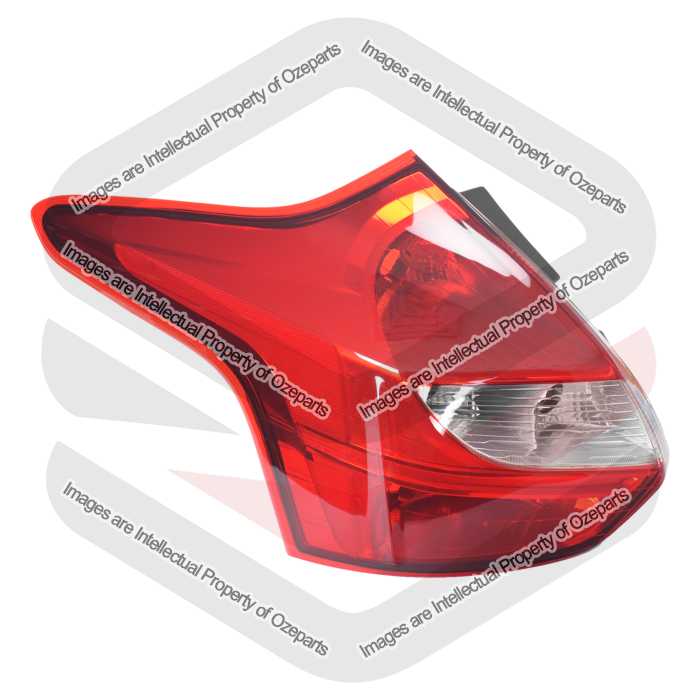 TYC Fits Ford Focus LW 2011~2015 5 Door Hatch Ambiente / Trend | Taillight Tail Light Rear Lamp (Non LED Stripe) | LH LHS Left Hand (Passenger Side)