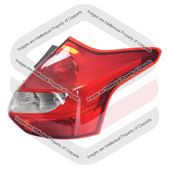 TYC Fits Ford Focus LW 2011~2015 5 Door Hatch Ambiente / Trend | Taillight Tail Light Rear Lamp (Non LED Stripe) | RH RHS Right Hand (Driver Side)