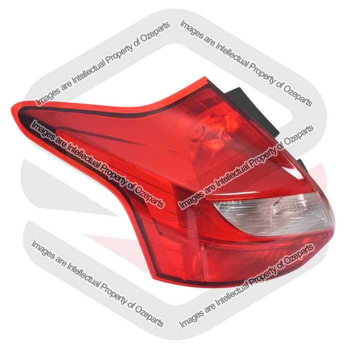 TYC Fits Ford Focus LW 2011~2015 Hatch Sport Titanium ST | Taillight Tail Light Rear Lamp (With LED Stripe) | LH LHS Left Hand (Passenger Side)