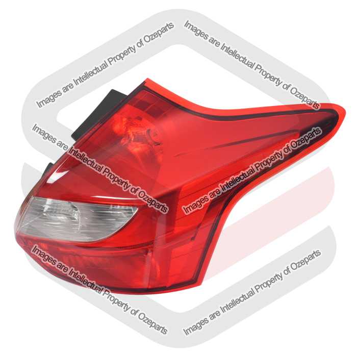 TYC Fits Ford Focus LW 2011~2015 Hatch Sport Titanium ST | Taillight Tail Light Rear Lamp (With LED Stripe) | RH RHS Right Hand (Driver Side)