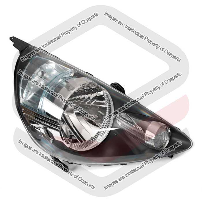TYC Fits Honda Jazz GD Series 2 2004~2008 5 Door Hatch GLi / VTi | Headlight Head Light Front Lamp (Black) | RH RHS Right Hand (Driver Side)