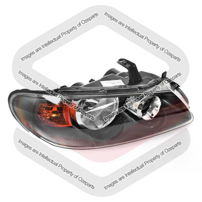 TYC Fits Nissan Pulsar N16 Series 2 2003~2005 5 Door Hatch | Headlight Head Light Front Lamp (Black) | RH RHS Right Hand (Driver Side)