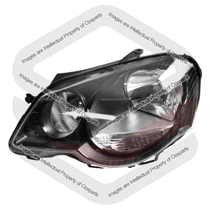 LH LHS Left Hand Head Light Lamp Black For VW VolksWagen Polo GTi 2005~2010