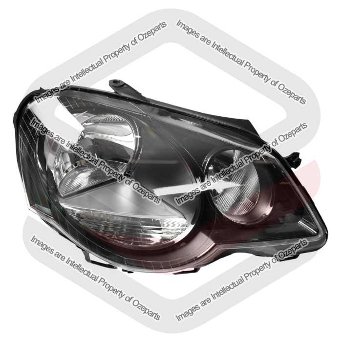 RH RHS Right Hand Head Light Lamp Black For VW VolksWagen Polo GTi 2005~2010