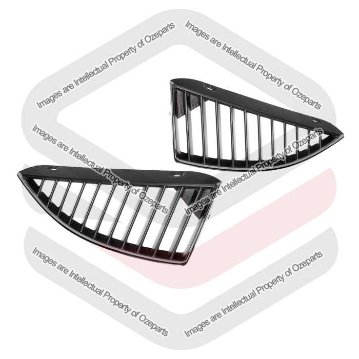 Pair LH+RH Grille Upper Front Grill Chrome For Mitsubishi Lancer CH 2003~2006
