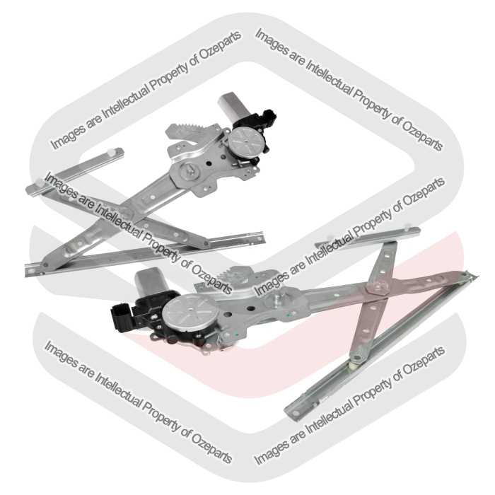 Ozeparts Fits Nissan Navara D23 NP300 Ute 2015~On | Rear Electric Power Door Window Regulators (With 2 Pin Motor) | Pair of LH Left + RH Right