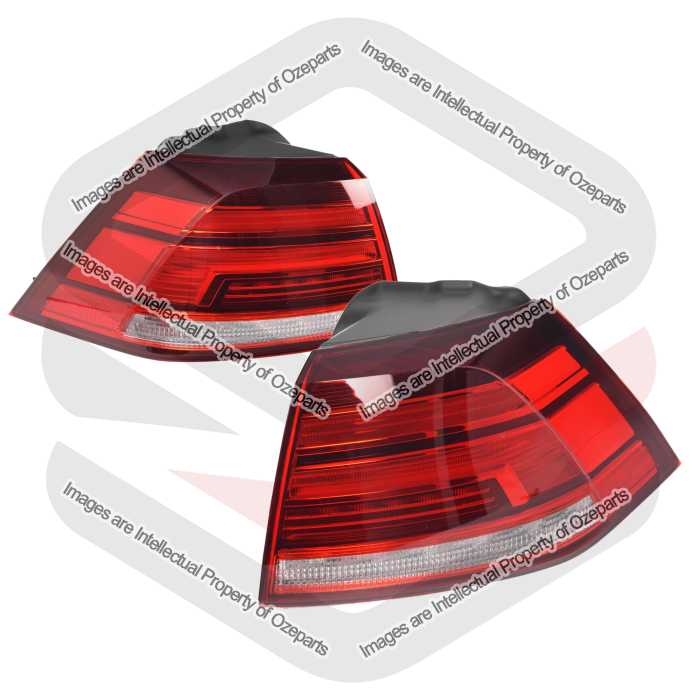 Pair LH+RH Tail Light Rear Lamp LED For VW Volkswagen Golf MK7.5 Hatch 2017~2020