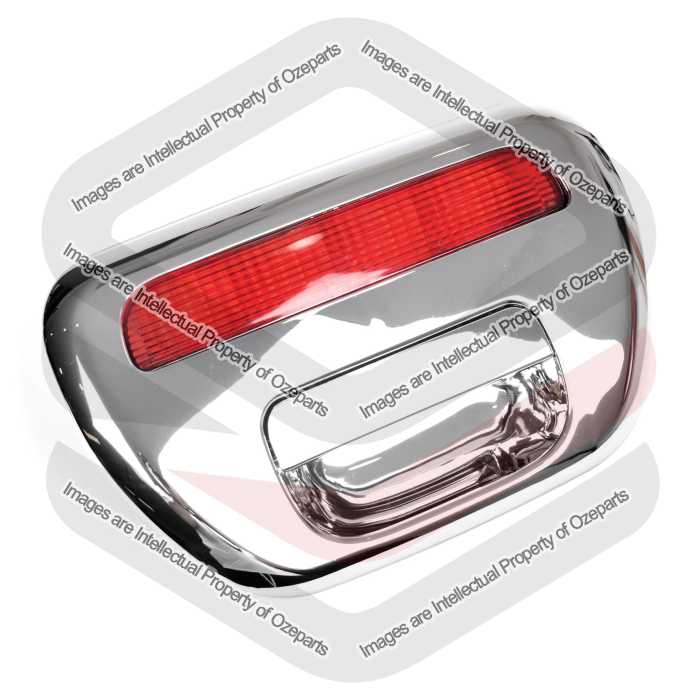 Tailgate Handle Cover + 3rd Brake Light Chrome For Mitsubishi Triton ML MN 06~15