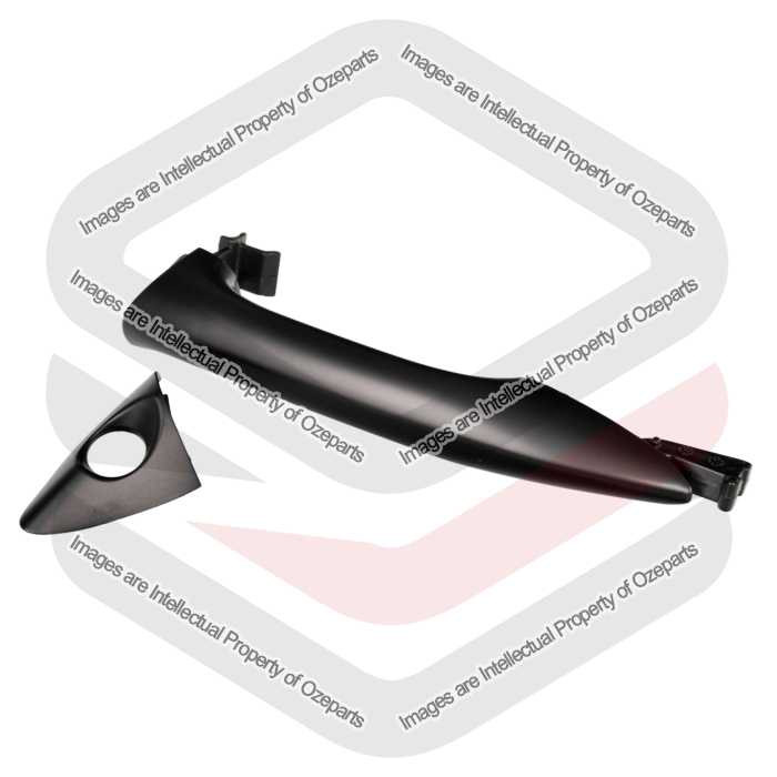 Door Handle Outer  (Black) Front  (With Key Hole)