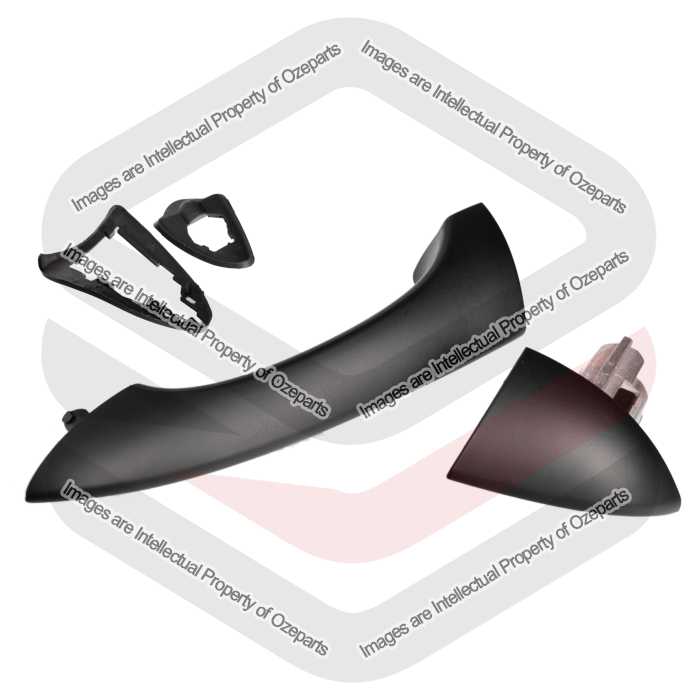 Ozeparts Fits BMW X5 E53 2000~2007 | FRONT or REAR Outer Door Handle (Black) | LH LHS Left Hand (Passenger Side)
