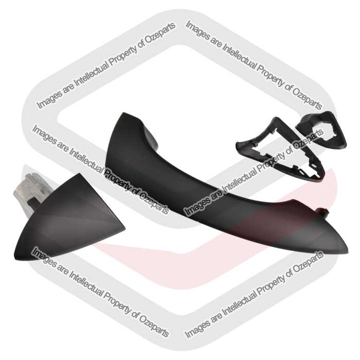 Ozeparts Fits BMW X5 E53 2000~2007 | REAR Outer Door Handle (Black) | RH RHS Right Hand (Driver Side)
