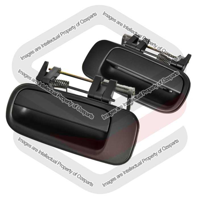 REAR Pair LH+RH Outer Door Handle (Black) For Toyota Camry SDV10 1993~1997