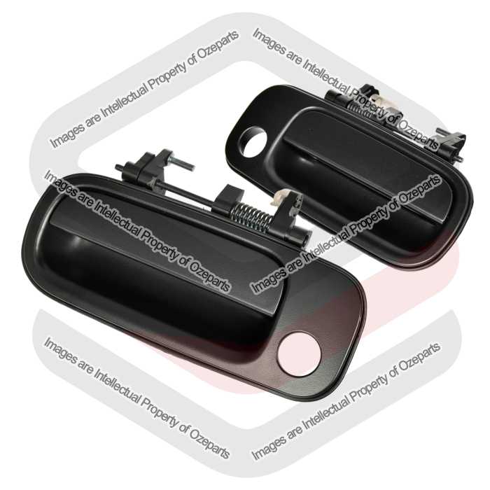 Front Pair LH+RH Outer Door Handle (Black) For Toyota Camry SDV10 1993~1997