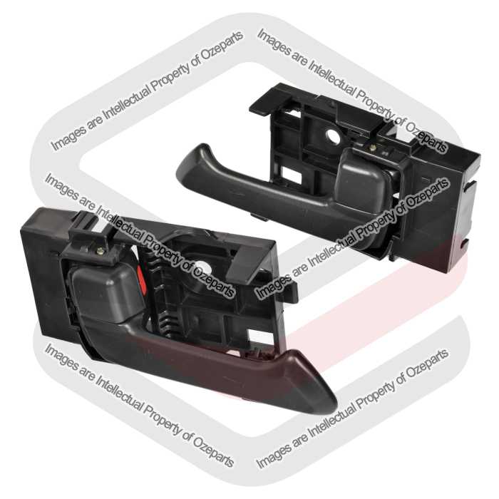Pair LH+RH Inner Door Handle Front or Rear Black For Holden Rodeo RA 2003~2008