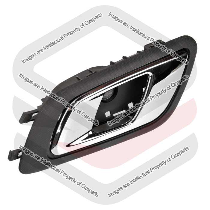 Ozeparts Fits Ford Ranger PX PX1 PX2 PX3 2011~2022 Ute | REAR Inner Door Handle + Housing (Chrome) | LH LHS Left Hand (Passenger Side)