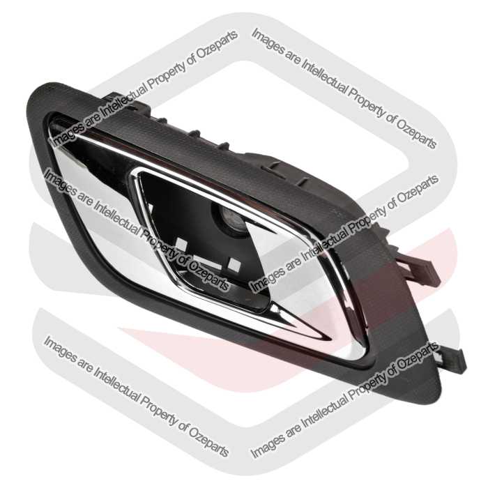 Ozeparts Fits Ford Ranger PX PX1 PX2 PX3 2011~2022 Ute |  REAR Inner Door Handle + Housing (Chrome) | RH RHS Right Hand (Driver Side)
