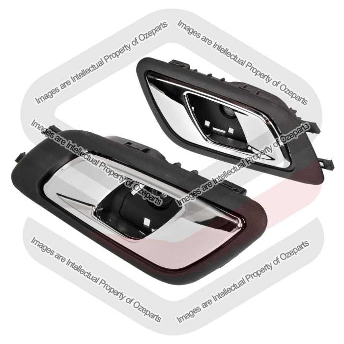 Ozeparts Fits Ford Ranger PX PX1 PX2 PX3 2011~2022 Ute | REAR Inner Door Handles + Housings (Chrome) | Pair of LH Left Hand + RH Right Hand