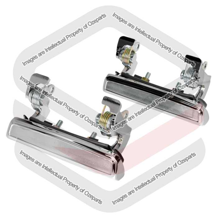 Ozeparts Fits Ford F100 F150 F250 F350 1973~1980 | OUTER Door Handles (Chrome) | Pair of LH Left Hand (Passenger Side) + RH Right Hand (Driver Side)