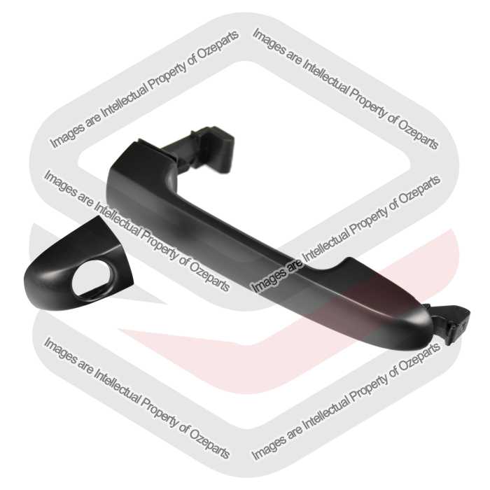 Door Handle Outer  Front (Black)  (With Key Hole)