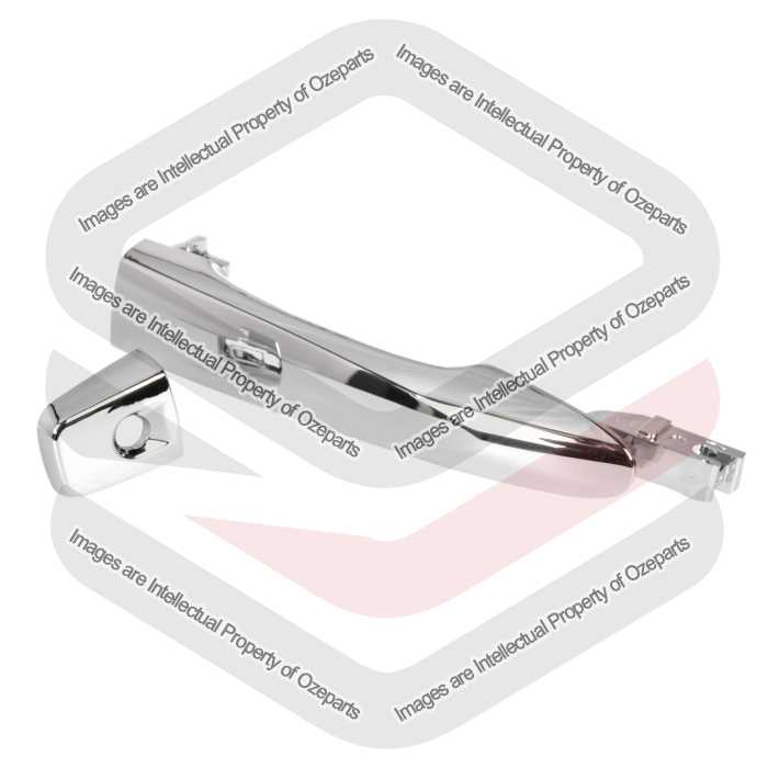 Ozeparts Fits Nissan Navara D23 NP300 2015~On | FRONT Outer Door Handle With Key Hole (Chrome) | RH RHS Right Hand (Driver Side)