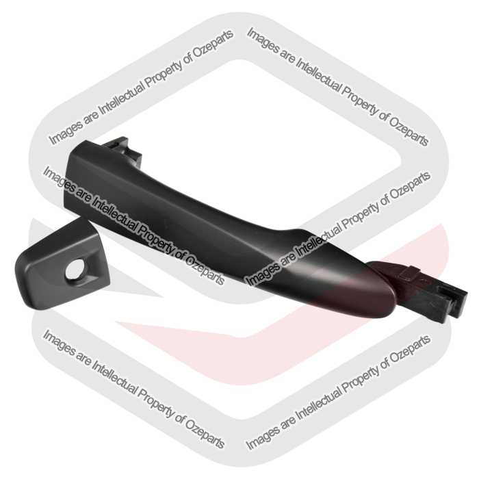 Ozeparts Fits Nissan Navara D23 NP300 2015~On | FRONT Outer Door Handle With Key Hole (Texture Black) | RH RHS Right Hand (Driver Side)