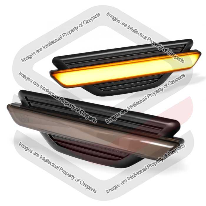 Ozeparts Fits Ford Falcon / FPV FG MK1 MK2 2008~2014 Sedan Ute | LED Stripe Side Guard Flashers Turn Signal Indicator Marker Lights | Pair LH+RH