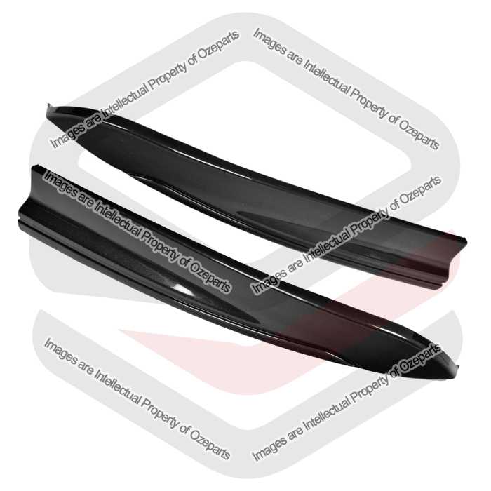 Fits Ford Falcon BA 2002~2005 XR XR6 XR8 Turbo | Front Bumper Bar Extension Lower Spoiler Pod Pods (Gloss Black) | Pair of Left Hand + Right Hand
