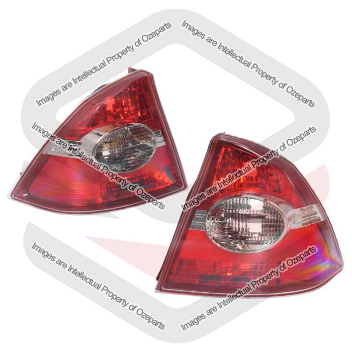 Ozeparts Fits Ford Focus LS LT 4 Door Sedan 2005~2009 CL LX Zetec | Taillights Tail Lights Rear Lamps | Pair of LH Left Hand + RH Right Hand