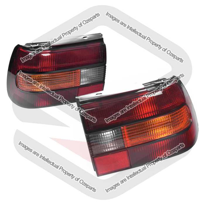 Pair LH+RH Tail Light Lamp (Smokey) For Holden Commodore VN 1988~1991 Sedan