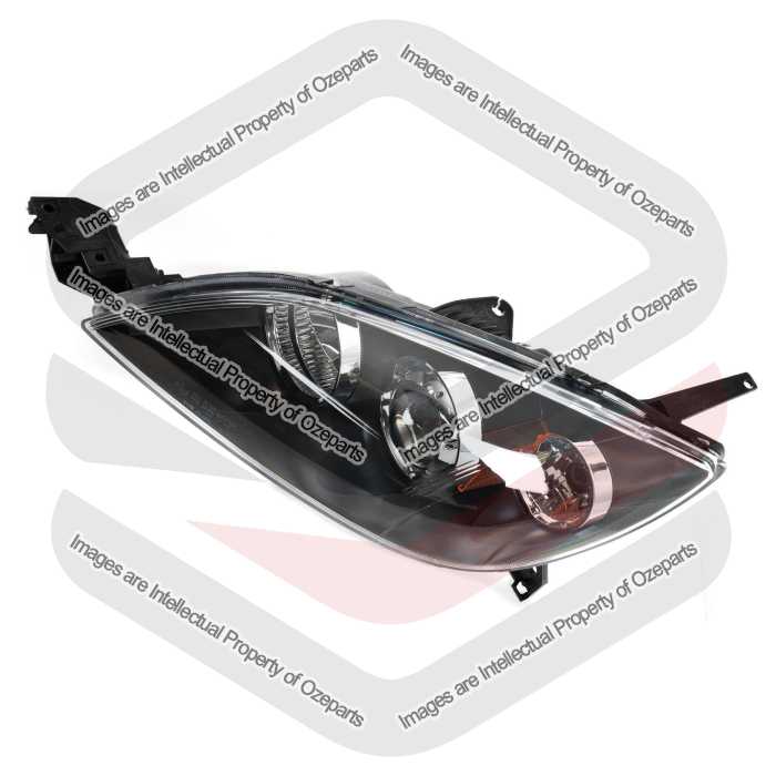 LH LHS Left Hand Head Light Lamp Black For Mazda 3 BK 2003~2009 5 Door HATCH