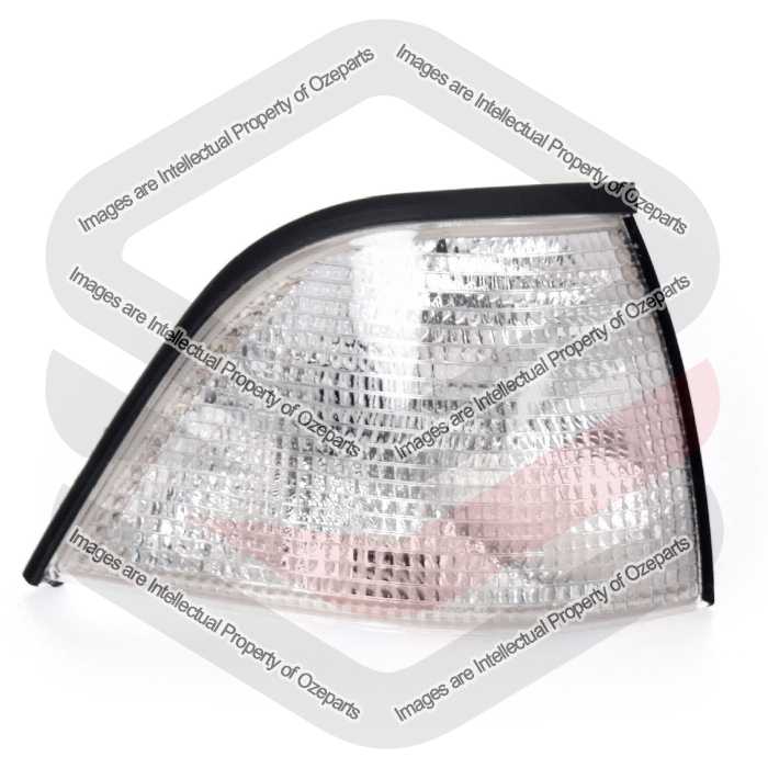 TYC Fits BMW 3 Series Coupe E36 1991~1998 | Corner Light Turn Indicator Lamp (Clear White Lens) | RH RHS Right Hand (Driver Side)