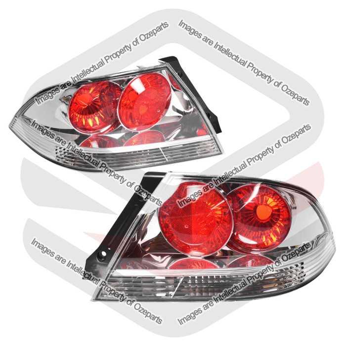 Set Pair LH+RH Tail Light Lamp For Mitsubishi Lancer 4Dr Sedan CH VRX 2003~2007