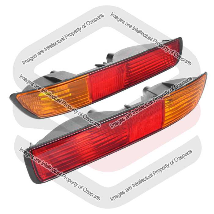 Pair LH+RH REAR Bumper Bar Lamp Indicator Light For Mitsubishi Pajero NM 00~02