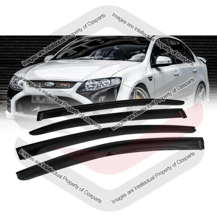 Ozeparts Fits Ford Falcon / FPV FG FGX Series 1 & 2 MK1 MK2 2008~2016 Sedan | Complete Set of 4 Pcs Weathershield Weather Shields Sun Window Visor