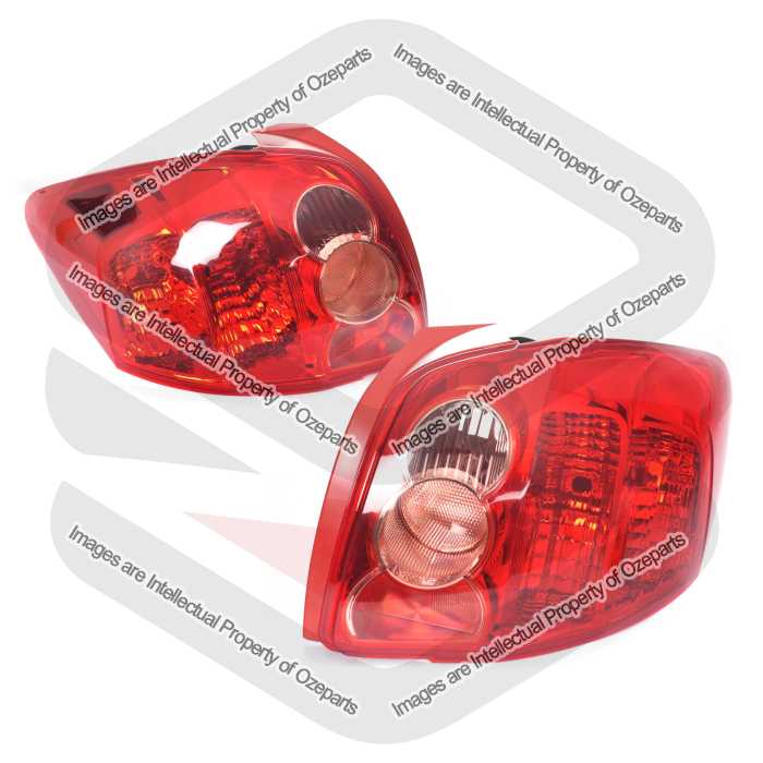 Set Pair LH+RH Tail Light Lamp For Toyota Corolla ZRE152 5 Door Hatch 07~09