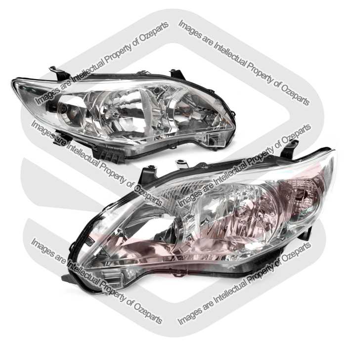 Head Light AM - Halogen (Full Chrome) (Set LH+RH)