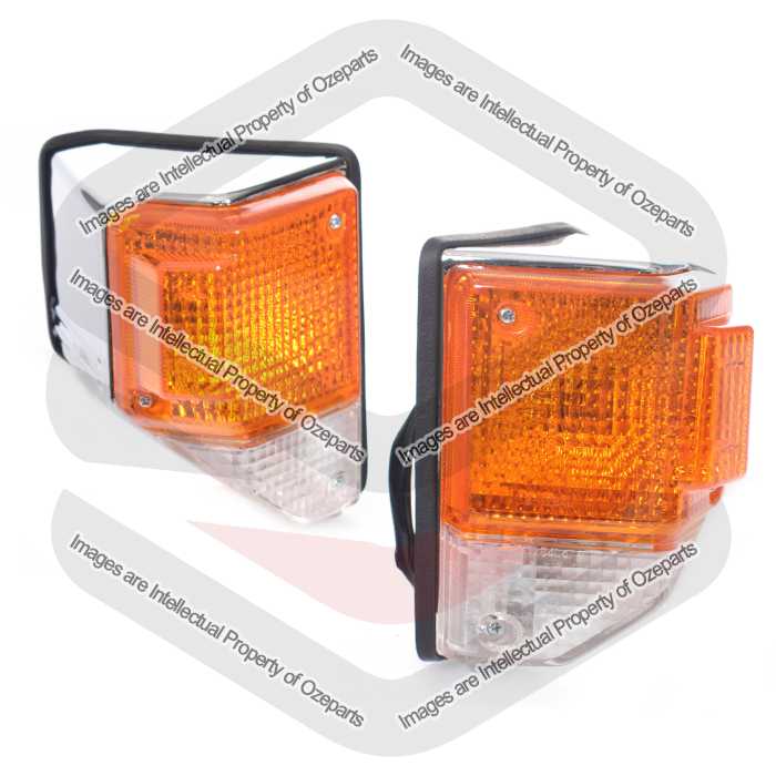 Pair LH+RH Corner Light Indicator Lamp For Toyota Landcruiser 70 Series 85~99