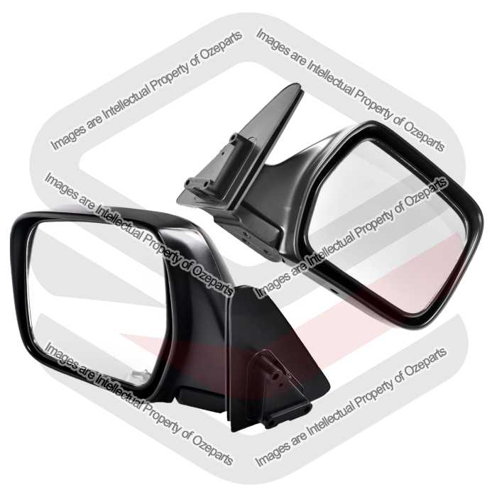 Door Mirror AM Manual Black (Flat Glass) (Set LH+RH)